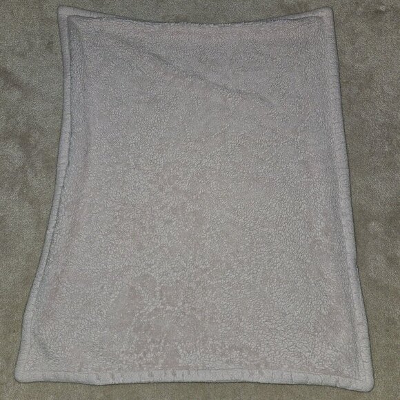 Solid Pale Dusty Pink Thick Fleece Sherpa Baby Blanket SOFT 30x36 - Picture 5 of 5